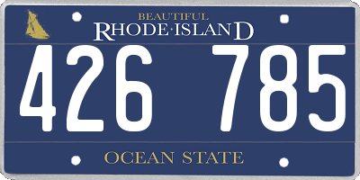 RI license plate 426785