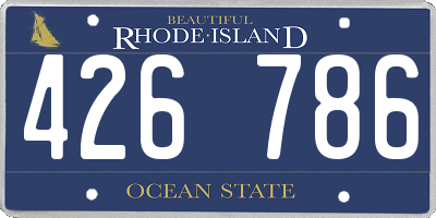 RI license plate 426786