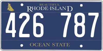 RI license plate 426787
