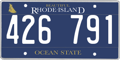 RI license plate 426791