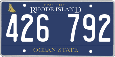 RI license plate 426792