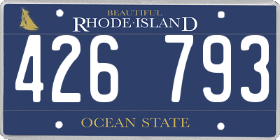 RI license plate 426793