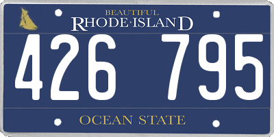RI license plate 426795