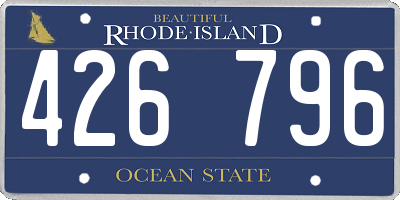 RI license plate 426796