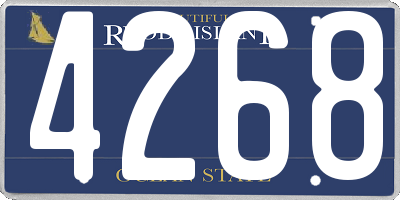 RI license plate 4268