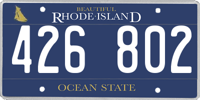 RI license plate 426802
