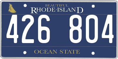 RI license plate 426804