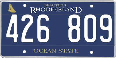 RI license plate 426809