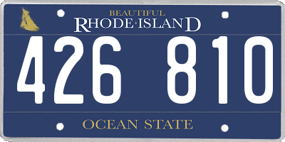 RI license plate 426810