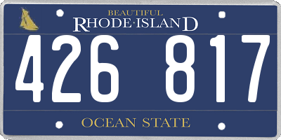 RI license plate 426817