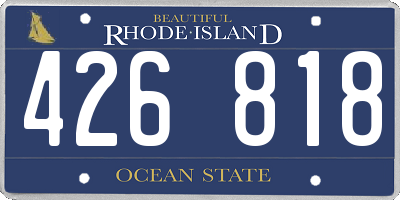 RI license plate 426818