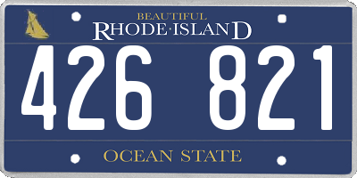 RI license plate 426821