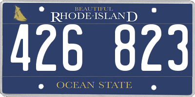 RI license plate 426823