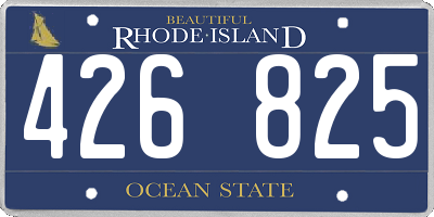 RI license plate 426825