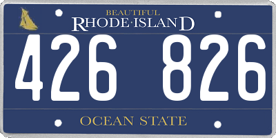 RI license plate 426826