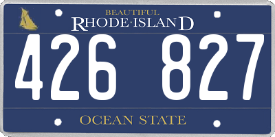 RI license plate 426827