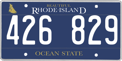RI license plate 426829