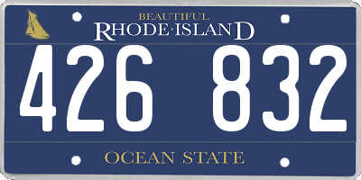 RI license plate 426832