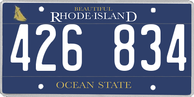 RI license plate 426834