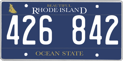 RI license plate 426842