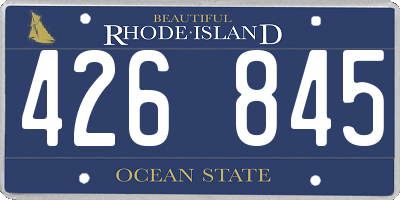 RI license plate 426845