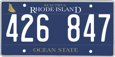 RI license plate 426847