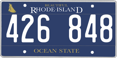 RI license plate 426848