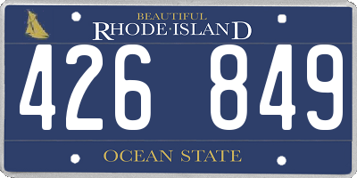 RI license plate 426849