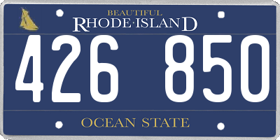 RI license plate 426850
