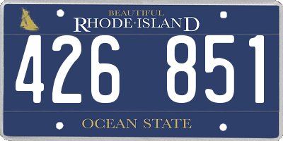 RI license plate 426851