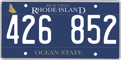 RI license plate 426852