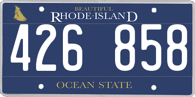 RI license plate 426858
