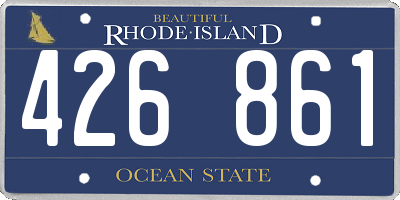 RI license plate 426861