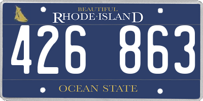 RI license plate 426863