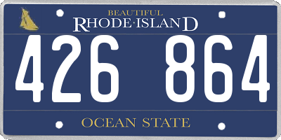 RI license plate 426864