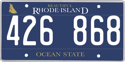 RI license plate 426868