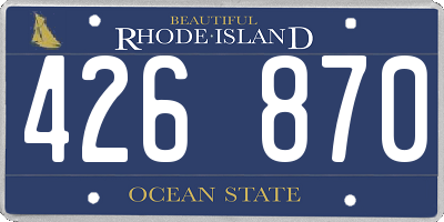 RI license plate 426870