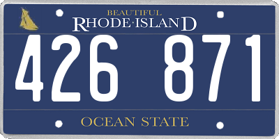 RI license plate 426871
