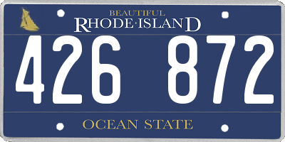 RI license plate 426872