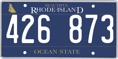 RI license plate 426873