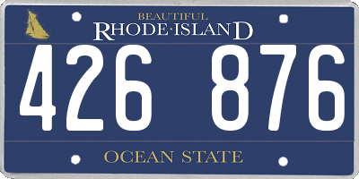 RI license plate 426876