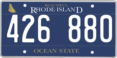RI license plate 426880
