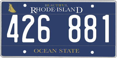 RI license plate 426881