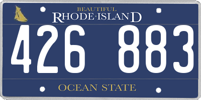 RI license plate 426883