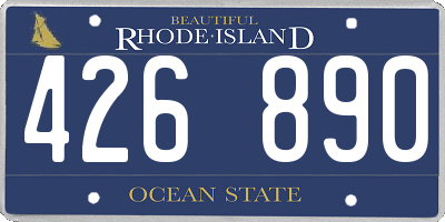 RI license plate 426890