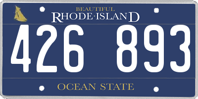 RI license plate 426893