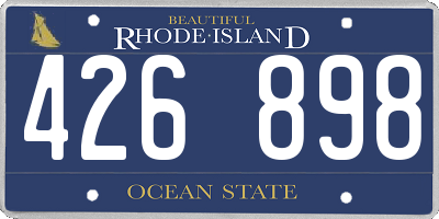 RI license plate 426898