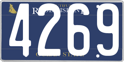 RI license plate 4269