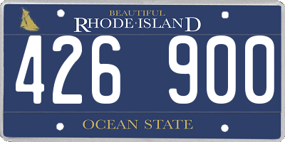 RI license plate 426900