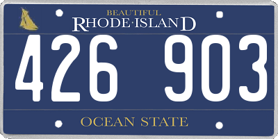 RI license plate 426903